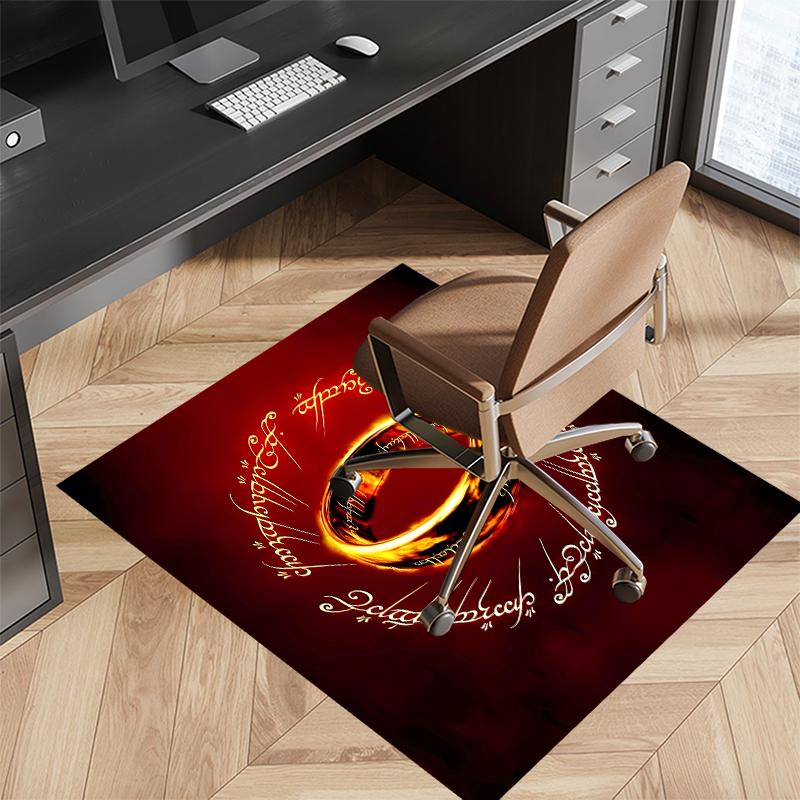 1pc The Lord of the Rings2 Print Area Rug - Soft, Washable Non-Slip Indoor Mat for Office Chairs, Living Room, Home Office Decorative Rug