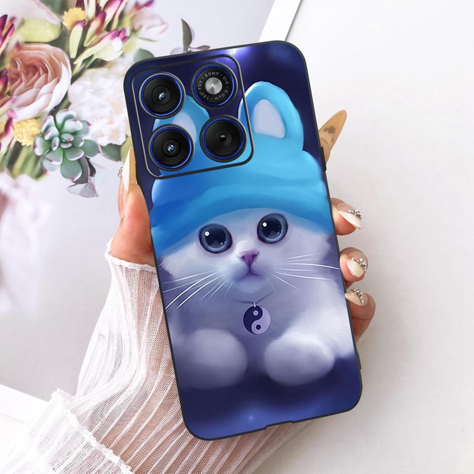 For Motorola Edge 70 Case XT2601-2 Cute Cat Peacock Painted Cover Soft Silicone Case For Motorola Edge 70 Fusion Edge70 5G Shell