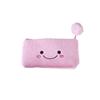 Pink Smiling Cute Pom Large Capacity Pencil Case Plush Storage Bag For Students