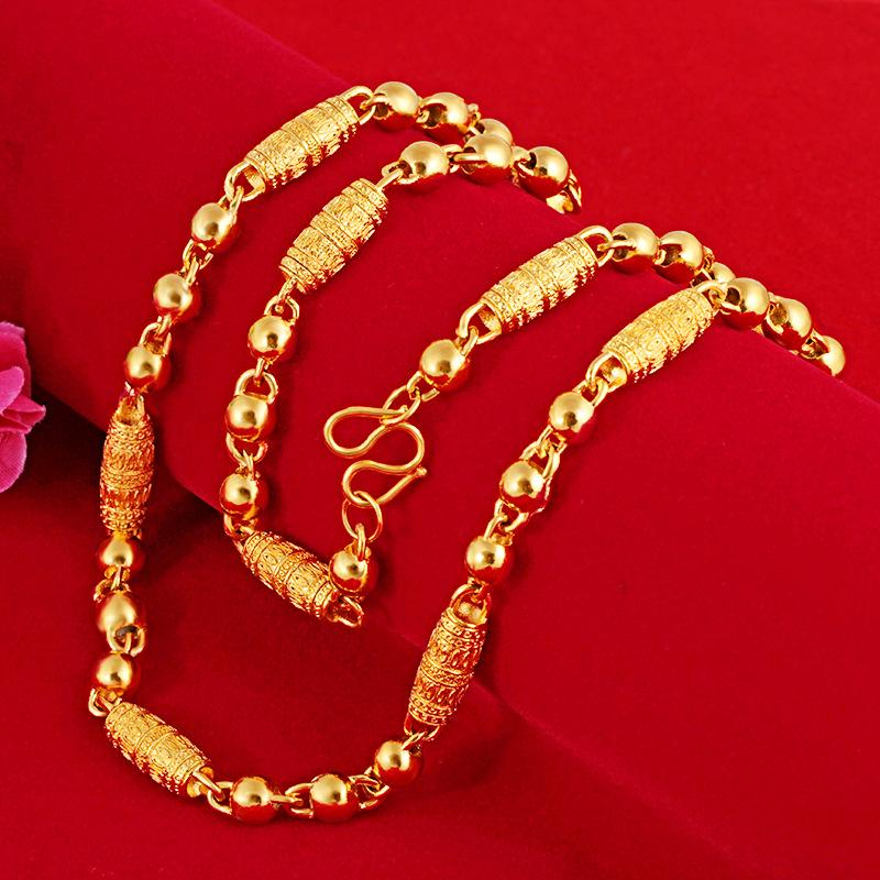 8 мм автомобильный цветок оливковый бусина переводная бусина латунь вакуумное покрытие 24K золото ожерелье