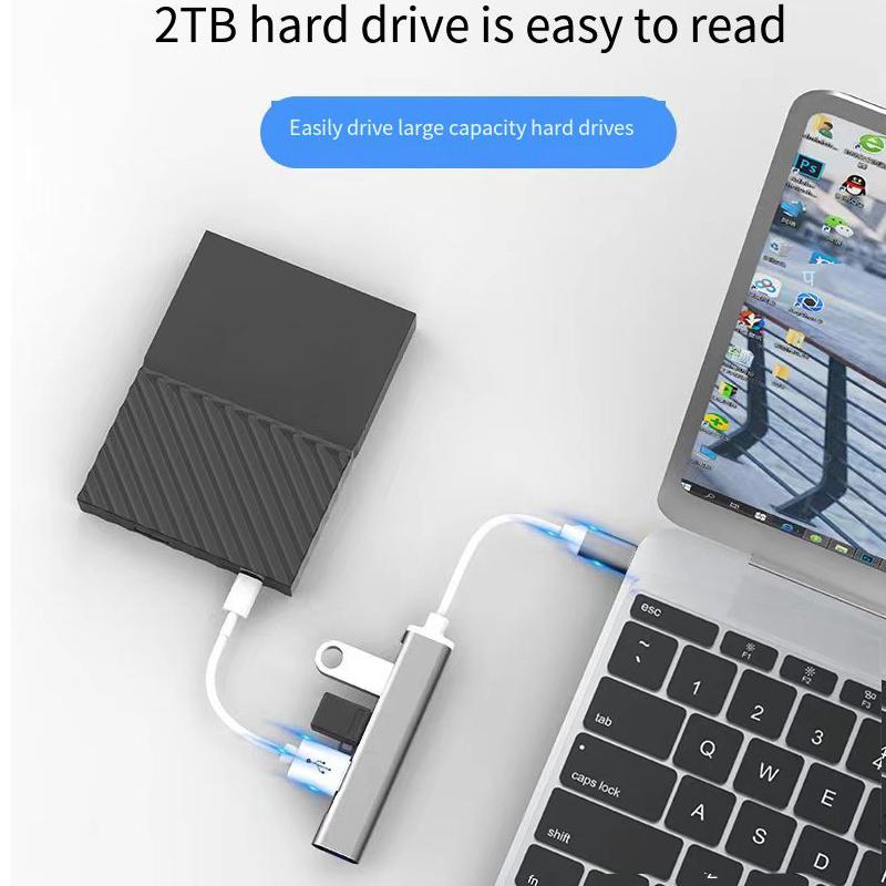 USB-A 3.0/2.0 концентратор на Type C 5 Гбит/с высокоскоростная передача данных OTG адаптер кабель для мобильного телефона MacBook ПК ноутбук разветвитель 4 порта
