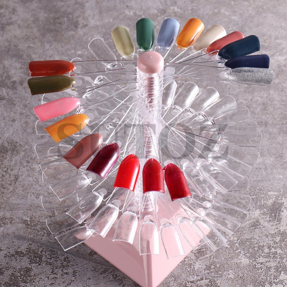 Gel Polish Spiral Shelf Nails Showing Shelf Nail Art False Tips Manicure Shelf Display Stand