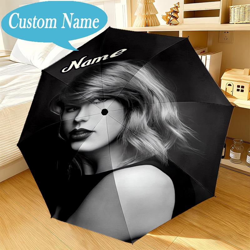 Custom Name Umbrella Taylor Art Umbrella 8-Frame for Travel, Camping, Casual Lightweight Portable, Essential for Family Gifts