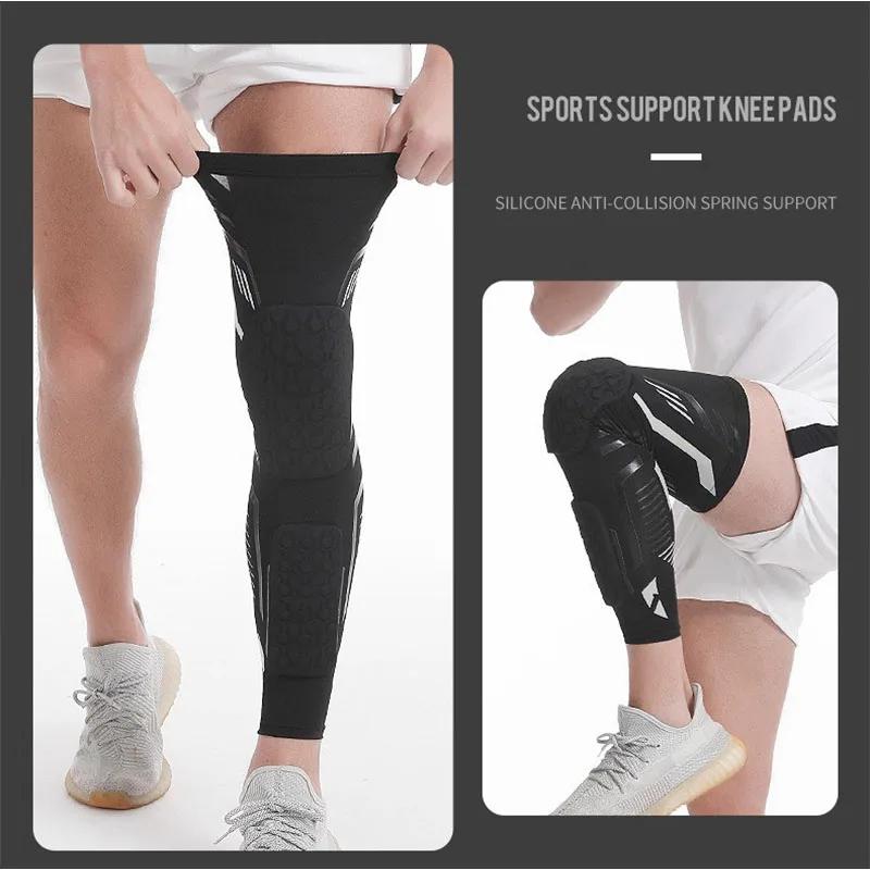 1 шт. Наколенники для взрослых, ударопрочные наколенники и накладки на икры, компрессионные рукава для ног до бедра, защита для молодежи и взрослых, баскетбол, бег