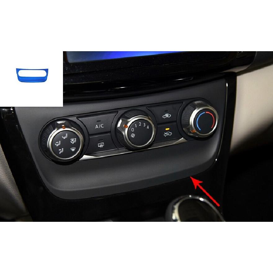 For Nissan Sentra Sylphy 2013-19 Blue Steel Console AC Button Control Frame Trim