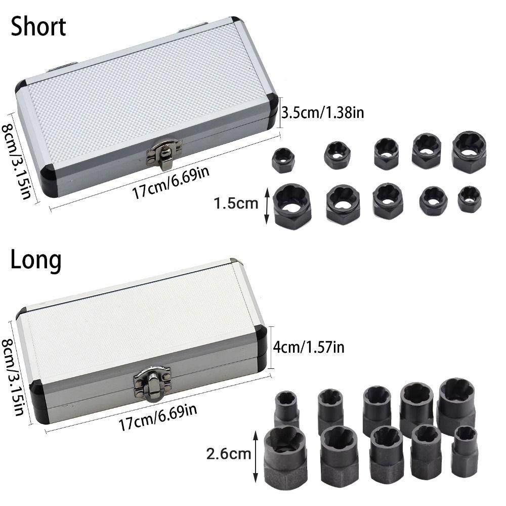 Износостойкий набор экстракторов болтов с алюминиевым кейсом, головка для удаления гаек, закисшие болты