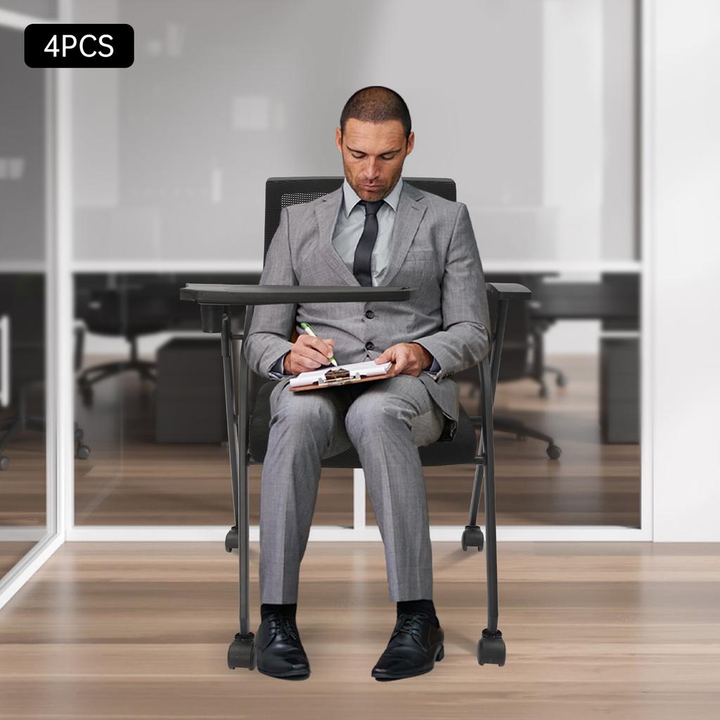 4pcs Conference Room Chairs, Ergonomic Mesh Back Office Guest Chairs, Waiting Room Seating, Meeting Chairs for Office, Reception