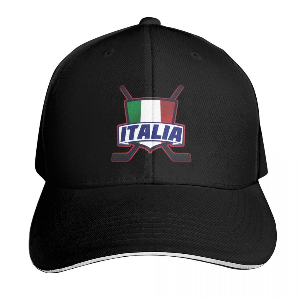 Italian Hockey Logo Flag Hockey Su Ghiaccio Baseball Cap Horse Hat F Beach Custom Cap Ladies Unisexs