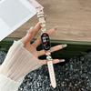 Dressy Band for Mi Band 8/9/10 Bracelet Women 2 in 1 Metal Leather Wristband for Xiaomi Smart Band 9 Watch Strap Luxury