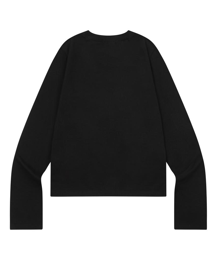 MUCENT Lunette Gingham Check Signature Logo Long Sleeve Tee (2 Colors)
