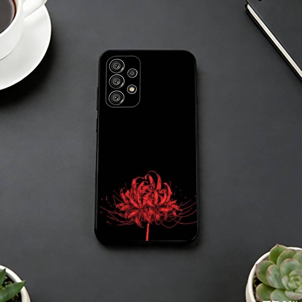 Красный Паук Лилия L Чехол для Телефона Для Samsung S25,S24,S21,S22,S23,S30,Ultra,S20,Plus,Fe,Lite,Note,10,Черная Крышка