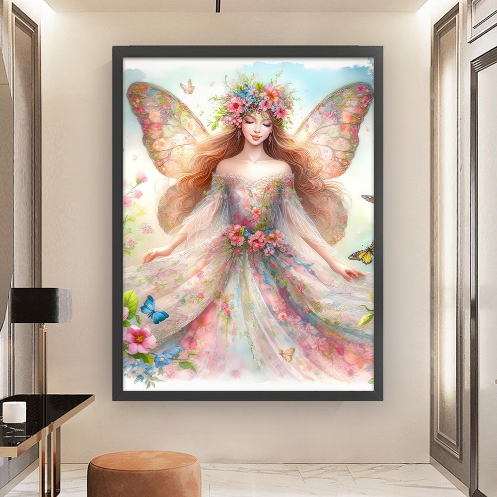 LF# Полная вышивка Эко-хлопковая нить 11CT Печатная Фея Набор для вышивки крестом Искусство