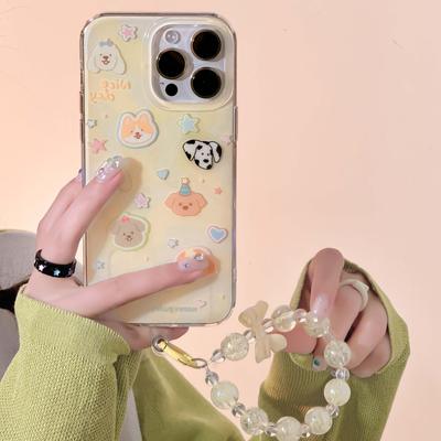 Чехол для телефона Ins Dog Puppy Imd на день рождения с мультяшным животным для Iphone 13 12 Promax, милая задняя крышка для браслета Iphone 11 14 Pro Max