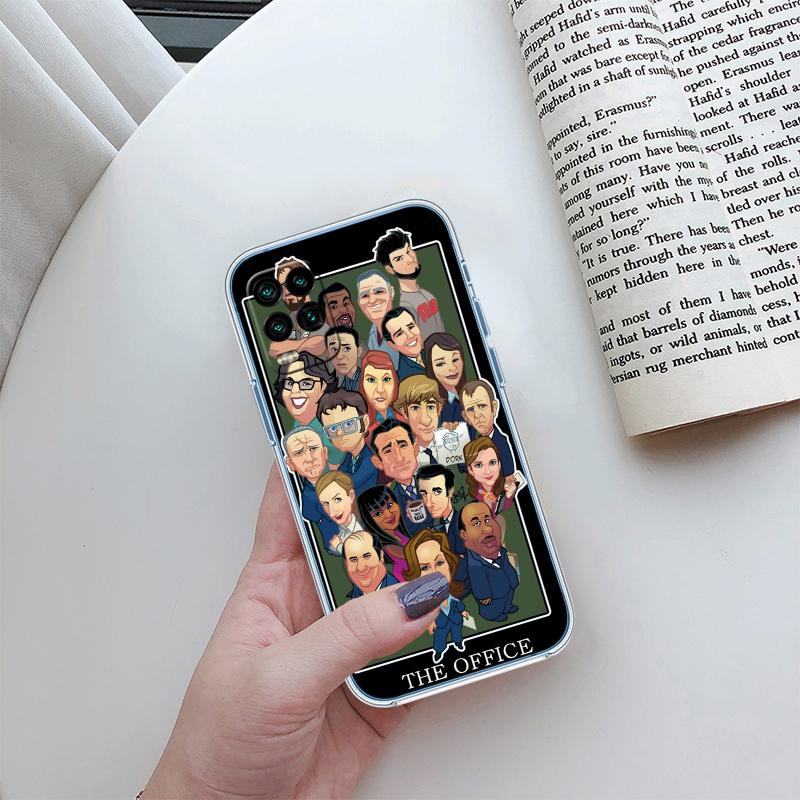 BH45 The Office Transparent Phone Case for Motorola Moto Edge 20 30 40 50 S30 Fusion Ultra Pro Neo Lite + G200 G23