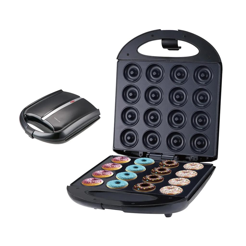 Houselin Donut Maker Machine for Kid-Friendly Breakfast, Snacks, Desserts & More with Non-stick Surface, Makes 16 Doughnuts