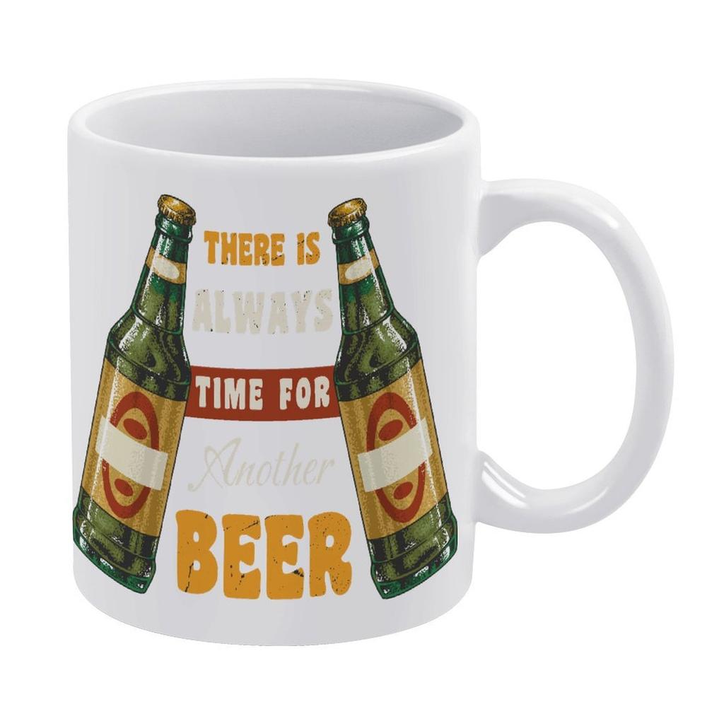 1 шт. кружка для пива 11 унций с двусторонним принтом, легкая керамическая чашка для ежедневного использования, идеальный забавный подарок для друзей, которые любят вечеринки