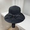 Hat female plain bucket hat female pleated bucket hat face versatile foldable sunshade basin hat