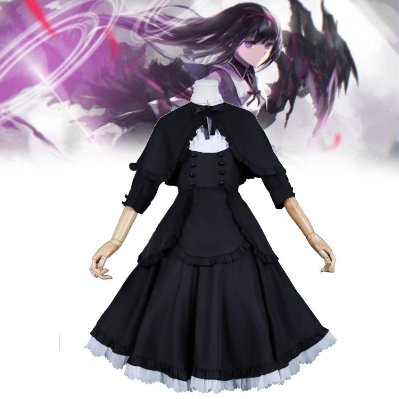Косплей-платье Акеми Хомуры из Puella Magi Madoka Magica из полиэстера для аниме-ролевых игр