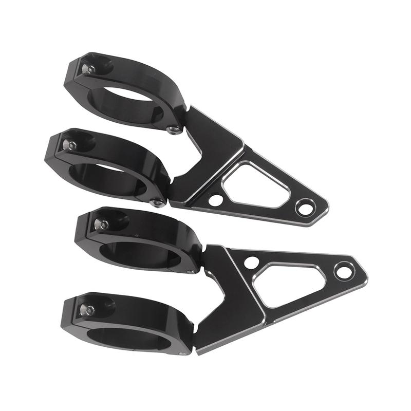 For BMW K Series K100 K75 42MM-43MM Motorcycle Headlight Mount Bracket Cafe Racer Front Fork Tubes Mount Round Aluminum Black