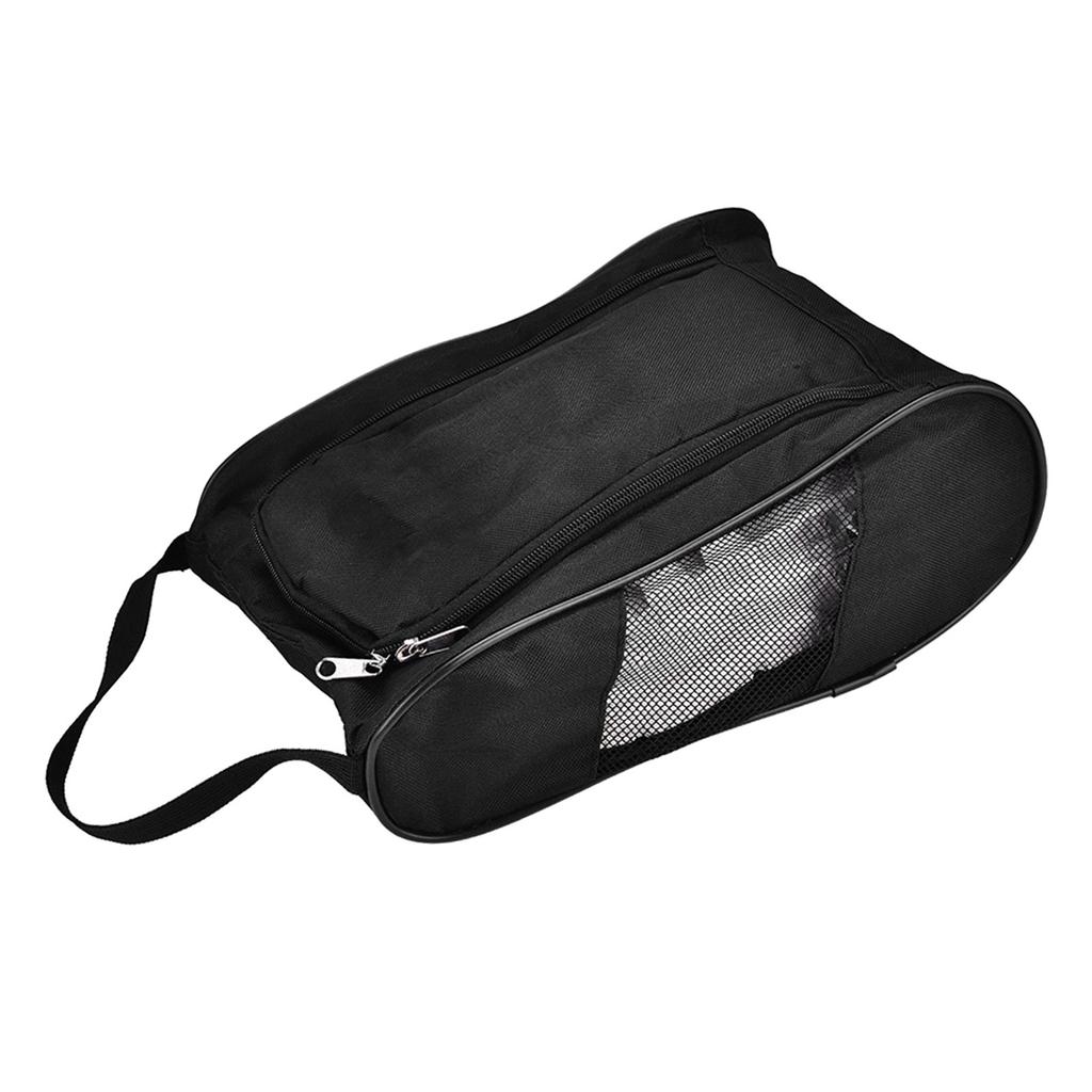 Портативная дышащая сумка для обуви для гольфа, чехол, карманный чехол для хранения спортивных аксессуаров(черный)