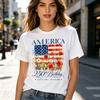 USA 250th Anniversary 17762026 T Shirt Retro American Flag Flower Graphic Tee Unisex Unisex Soft Cotton Crew Neck Short Sleeve
