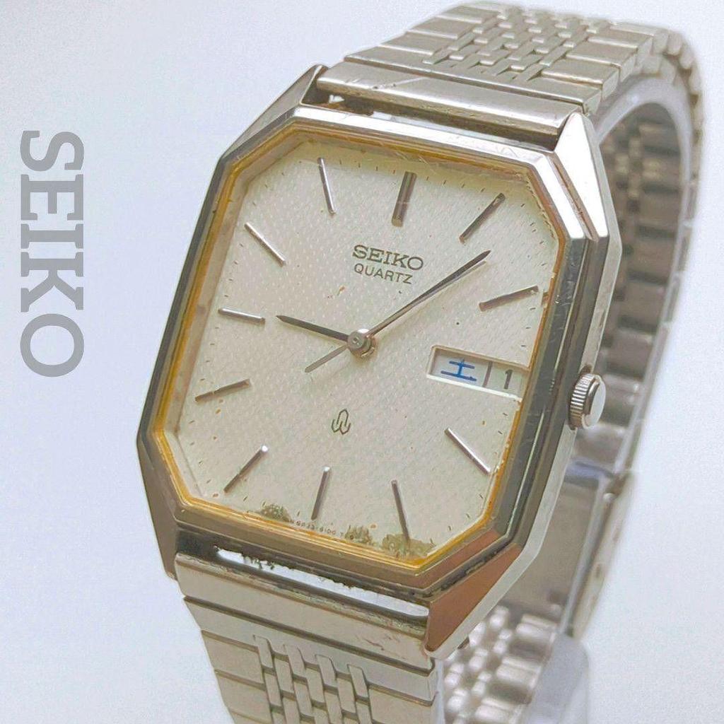 Used Working item SEIKO Octagon Men's Day-Date 80s Vintage Old 903