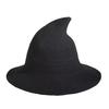 Halloween Wizard Hat Cotton Yarn Knitted Witch Hat Adult Children's Pointed Wizard Hat