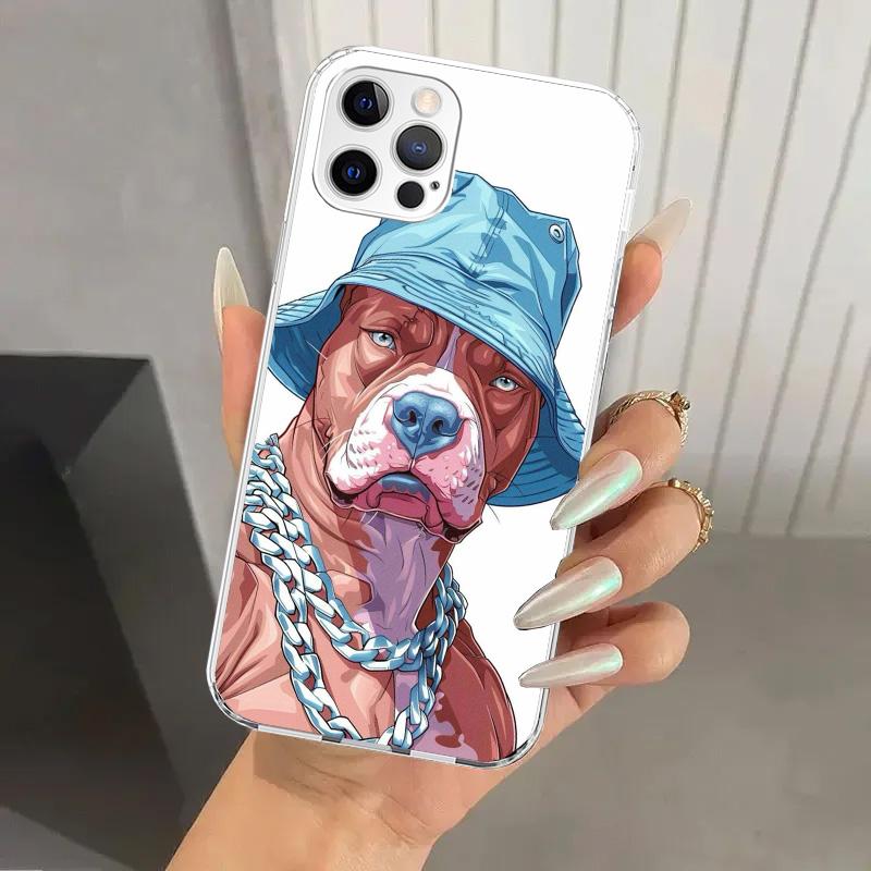 Pit Bull Pet Dog Pitbull Phone Case for Iphone 17 Air 16 15 Plus 14 13 Mini 12 11 Pro Max 16E 7 8 SE 2020 Soft Funda Print Shell