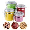 4Pcs Stainless Steel Airtight Canister Set Food Storage Jar Moisture-proof