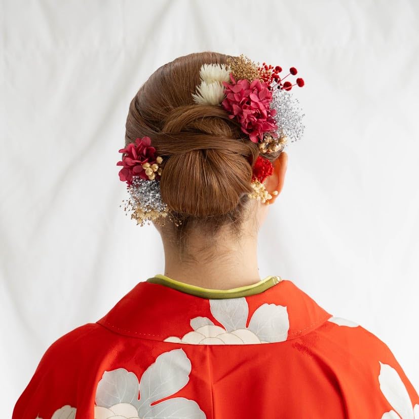 Украшение для волос из сухоцветов hikka DECO Украшение для волос из сухоцветов шпилька для волос свадебная церемония фейерверк фестиваль летний фестиваль фестиваль