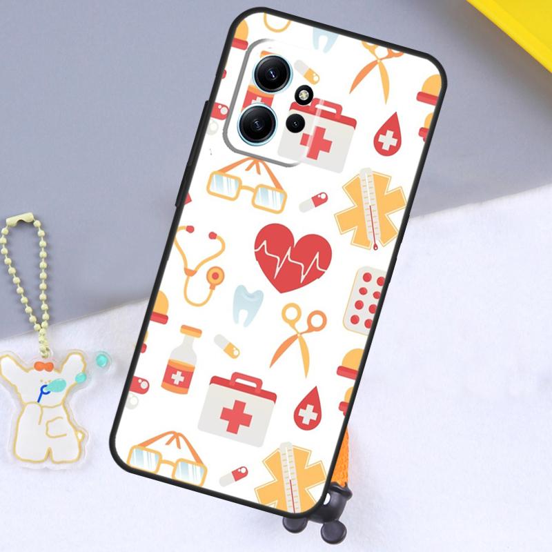 Стетоскоп Сердце Медсестра Чехол Для Xiaomi Redmi Note 11 9 10 12 13 14 15 Pro Plus Чехол Для Redmi 14C 10C 13C 12C 15C