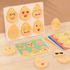 Wooden Children'S Early Education Fun Expression Egg Matching Game Children'S Concentration Training Interactive Educational Toys