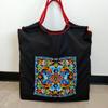 Большая холщовая сумка-тоут с изысканной вышивкой на заказ - Универсальная женская нейлоновая хозяйственная сумка