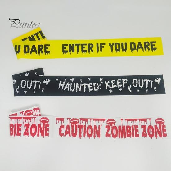 4 шт. предупреждающих лент на Хэллоуин, набор, жуткая предупреждающая декоративная лента, печатная лента на тему Хэллоуина для вечеринок в домах с привидениями, наружных украшений