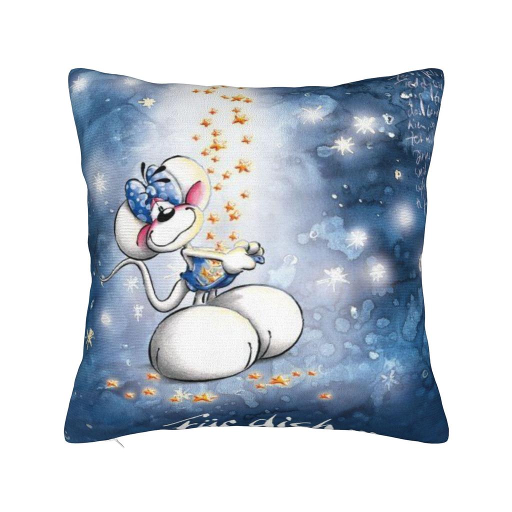 Diddl Diddlina Pillow Cover Merch Printing Cushion Cover Decor Pillow Case Cover Home Multi Size