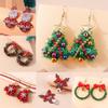 New Merry Christmas Earrings Fashion Christmas Tree Deer Santa Drop Earrings Accessories New Year Gifts