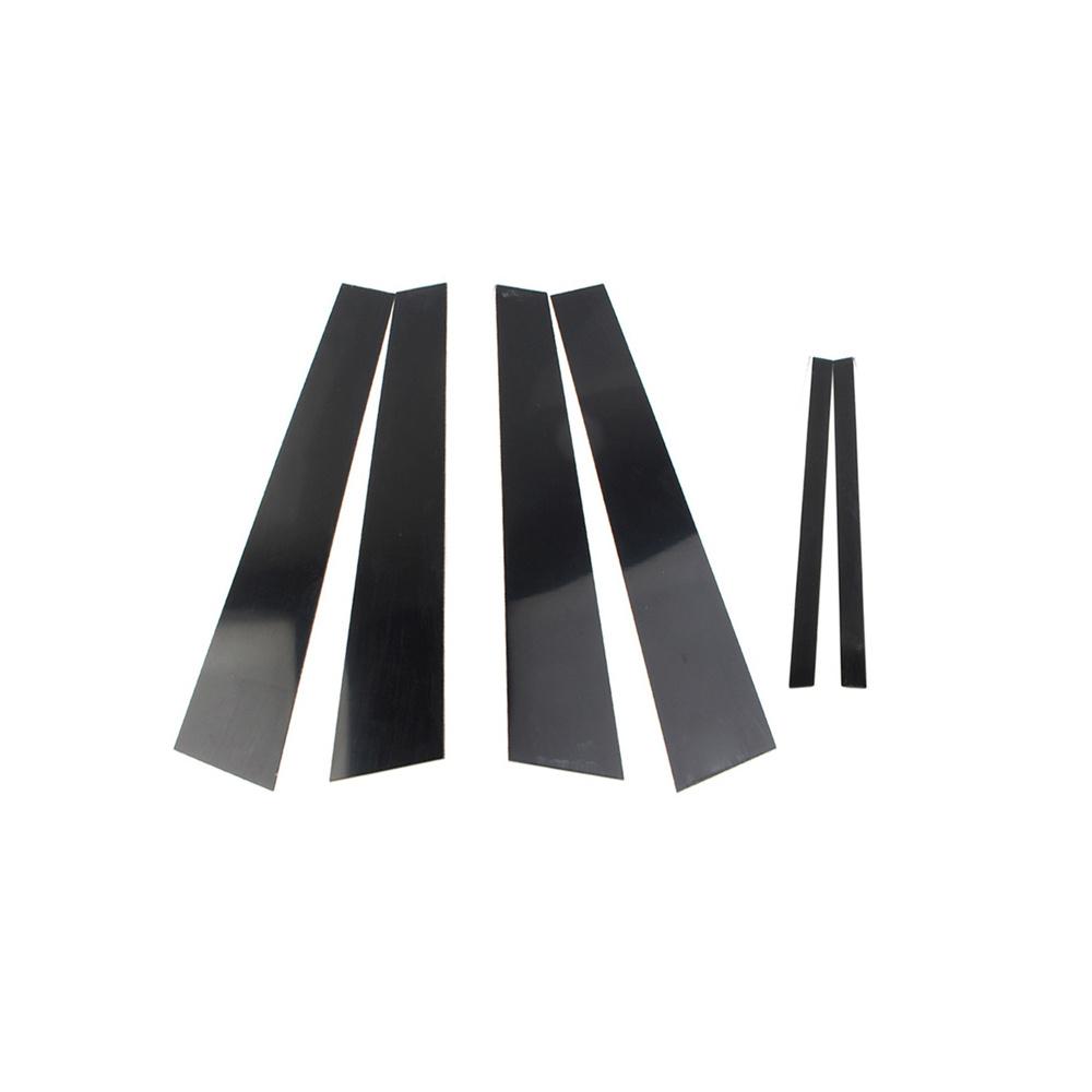 6Pcs Door Cover Window Pillar Posts Trim Kit Piano Black For Acura TL 2004-2008