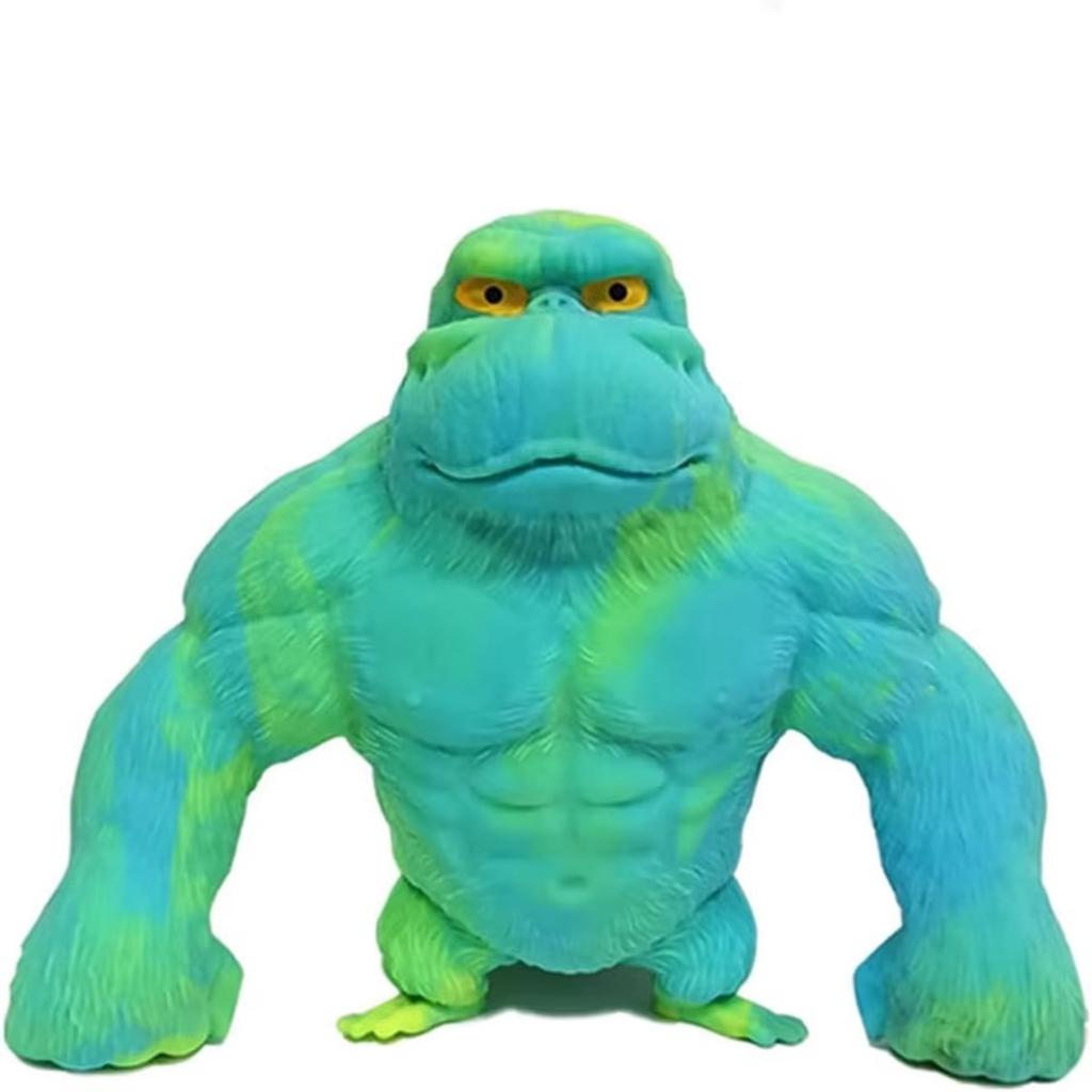 Сквиши Обезьянка Игрушка Растягивающаяся Наполненная Песком-Клеем Резиновая Горилла Эластичная Растягивающаяся Игрушка для Декомпрессии при Аутизме Взрослые Дети Подарок