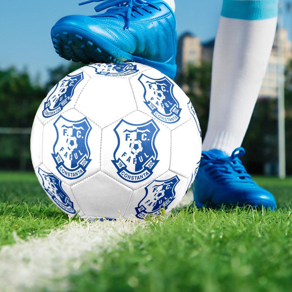 Farul FC Size 5 Soccer Ball, Machine-Stitched PVC, Durable & High Bounce, All Ages Fit, fan merchandise, matches & outdoor use.