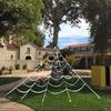 5M/7M Halloween Triangle Spider Web Black/White Simulation Design Giant Spider Web Decorative Realistic Plush Spider Web