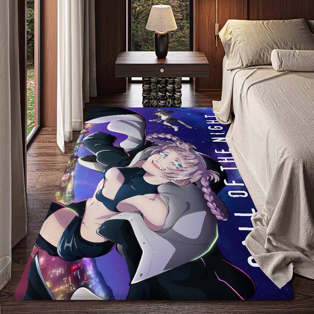 Call Night Nanakusa Nazuna Door Mat Washable Non-Slip Living Room Sofa Chairs Area Mat Kitchen Doormat Area Rug
