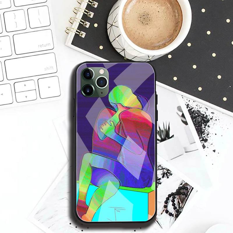 Чехол для телефона Digital Art Love Trippy psychedelic из закаленного стекла для iPhone 12 pro max mini 11Pro XR XS MAX 8X7 6S 6 Plus SE чехол