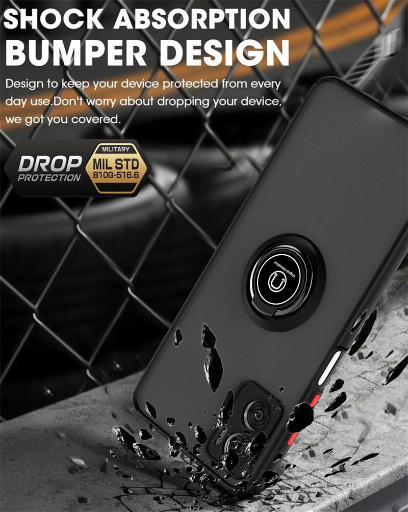 Для Motorola Moto E22 E22i чехол противоударный бронированный матовый чехол для телефона MotoE22 E 22i E22 i магнитное кольцо подставка держатель задняя крышка