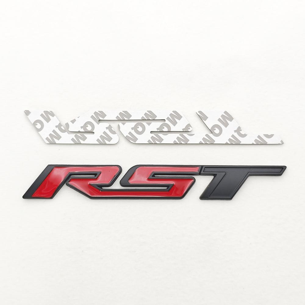 3D Metal Car Sticker RST Logo Front Grill Emblem Trunk Fender Badge For Chevrolet Tahoe Silverado Suburban Colorado Accessories ls2