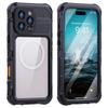 SHELLBOX M Series For iPhone 16 Pro Max IP68 Waterproof Case Metal Diving Phone Cover Compatible with MagSafe