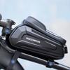 Armored bicycle frame bag with phone pocket and navigation system, 1.7l + cover - black