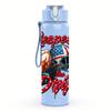 1PC Respect Drip Helmet Sport Layout 750ml Color Plastic Water Bottle Leakproof Flip Straw Lid For Sports Office Home Use