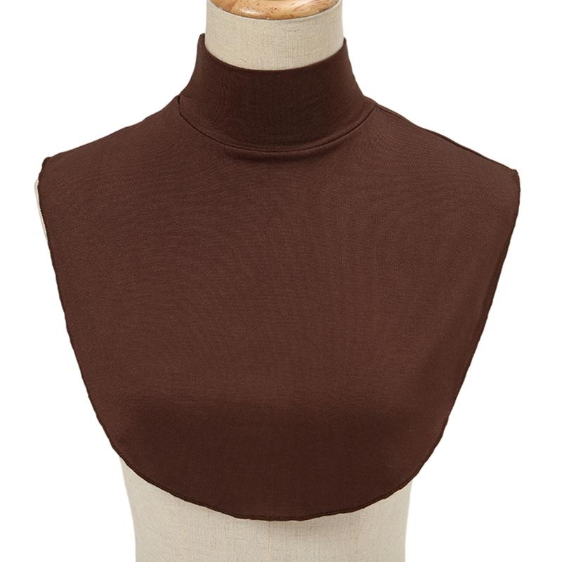 Soft Cotton Modal Inner Neck Cover Solid Color False Collar For Woman Mock Neck Half Top Detachable Collars Neck Free Size