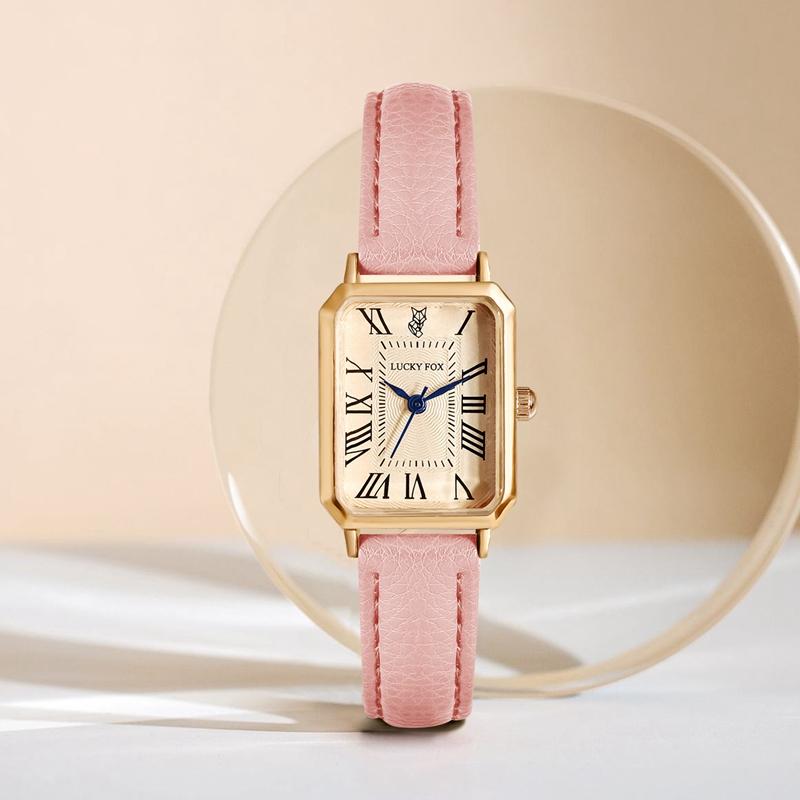 Модные ретро цифровые повседневные часы с квадратным кожаным ремешком модные кварцевые наручные часы для женщин подарок