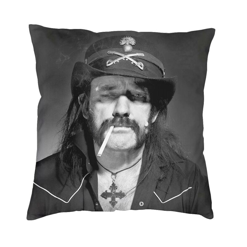 Hot Sale Retro Rock Singer Lemmy Cushion Cover cm Velvet Throw Pillow Case for Living Room Sofa Bedding Pillowcase
